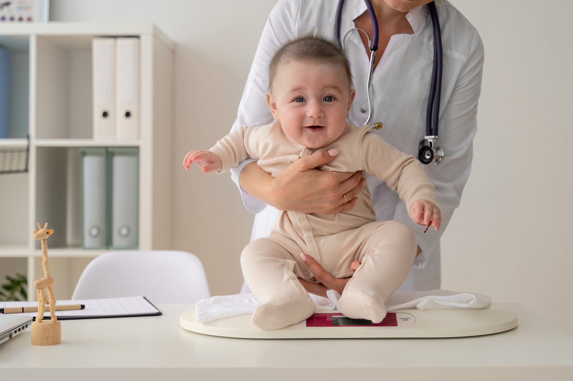 doctor-holding-cute-baby-front-view